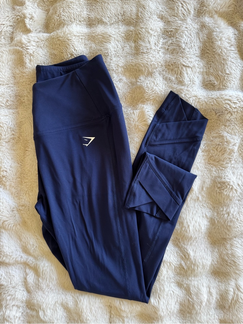 Gymshark Dark Blue/Navy Cross-Over Leggings. Size Sm.